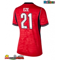 Camisa de Futebol Inglaterra Eberechi Eze #21 Equipamento Secundário Mulheres Mundo 2026 Manga Curta